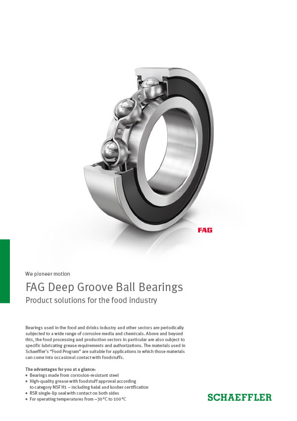 FAG Deep Groove Ball Bearings  FAG Deep Groove Ball Bearings