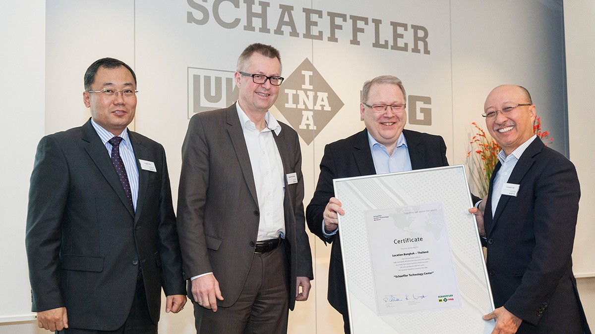 2015: Thailand gets Schaeffler Technology Center (STC) certification to serve as an engineering hub for local customers