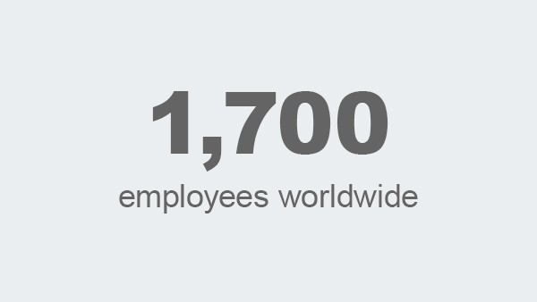 พนักงาน 1,700 คนทั่วโลก
